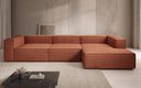 Designer corner sofa Lesley in textured fabric