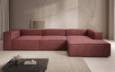 Designer corner sofa Lesley in textured fabric