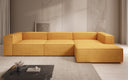 Designer corner sofa Lesley in textured fabric