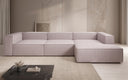 Designer corner sofa Lesley in textured fabric