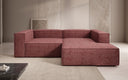 Designer corner sofa Lesley Mini in textured fabric