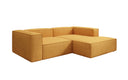 Designer corner sofa Lesley Mini in textured fabric