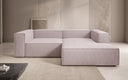 Designer corner sofa Lesley Mini in textured fabric