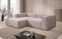 Designer corner sofa Lesley Mini in textured fabric