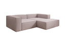 Designer corner sofa Lesley Mini in textured fabric
