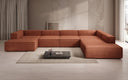 Designer Sofa Lesley U XXL in Strukturstoff