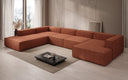 Designer Sofa Lesley U XXL in Strukturstoff