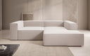 Designer corner sofa Lesley Mini in textured fabric