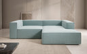 Designer corner sofa Lesley Mini in textured fabric