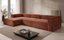 Designer corner sofa Lesley in Corduroy