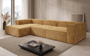 Designer corner sofa Lesley in Corduroy