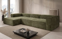 Designer corner sofa Lesley in Corduroy