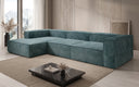 Designer corner sofa Lesley in Corduroy