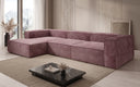 Designer corner sofa Lesley in Corduroy