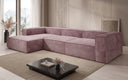 Designer corner sofa Lesley in Corduroy