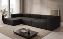 Designer corner sofa Lesley in genuine leather