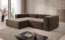 Designer corner sofa Lesley Mini in textured fabric