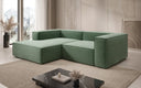Designer corner sofa Lesley Mini in textured fabric