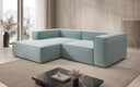 Designer corner sofa Lesley Mini in textured fabric