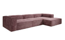 Designer corner sofa Lesley in Corduroy