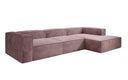 Designer corner sofa Lesley in Corduroy