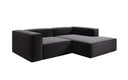 Designer corner sofa Lesley Mini in textured fabric