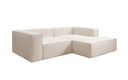 Designer corner sofa Lesley Mini in textured fabric