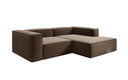 Designer corner sofa Lesley Mini in textured fabric