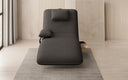 Designer Relax-Liege Velor Stoff mit Drehfunktion und Beistelltisch