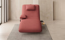 Designer Relax-Liege Velor Stoff mit Drehfunktion und Beistelltisch