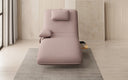 Designer Relax-Liege Velor Stoff mit Drehfunktion und Beistelltisch