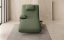 Designer Relax-Liege Velor Stoff mit Drehfunktion und Beistelltisch