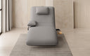 Designer Relax-Liege Velor Stoff mit Drehfunktion und Beistelltisch