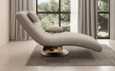 Designer Relax-Liege Velor Stoff mit Drehfunktion und Beistelltisch