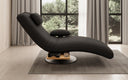 Designer Relax-Liege Velor Stoff mit Drehfunktion und Beistelltisch