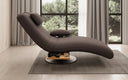 Designer Relax-Liege Velor Stoff mit Drehfunktion und Beistelltisch