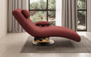 Designer Relax-Liege Velor Stoff mit Drehfunktion und Beistelltisch