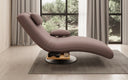 Designer Relax-Liege Velor Stoff mit Drehfunktion und Beistelltisch