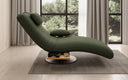 Designer Relax-Liege Velor Stoff mit Drehfunktion und Beistelltisch