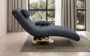 Designer Relax-Liege Velor Stoff mit Drehfunktion und Beistelltisch