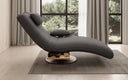Designer Relax-Liege Velor Stoff mit Drehfunktion und Beistelltisch