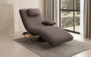 Designer Relax-Liege Velor Stoff mit Drehfunktion und Beistelltisch