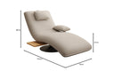 Designer Relax-Liege Velor Stoff mit Drehfunktion und Beistelltisch
