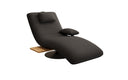 Designer Relax-Liege Velor Stoff mit Drehfunktion und Beistelltisch