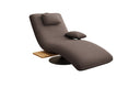 Designer Relax-Liege Velor Stoff mit Drehfunktion und Beistelltisch