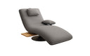Designer Relax-Liege Velor Stoff mit Drehfunktion und Beistelltisch