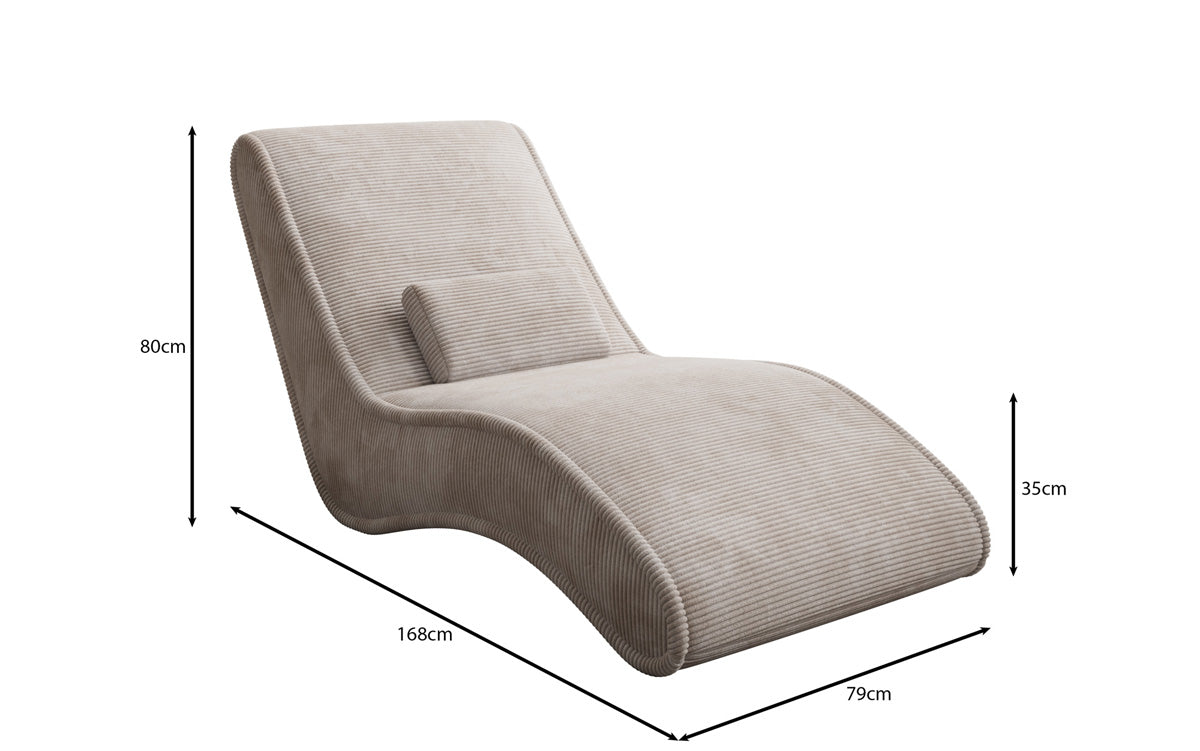 Designer Relax Lounger Lunaris 80 in Corduroy