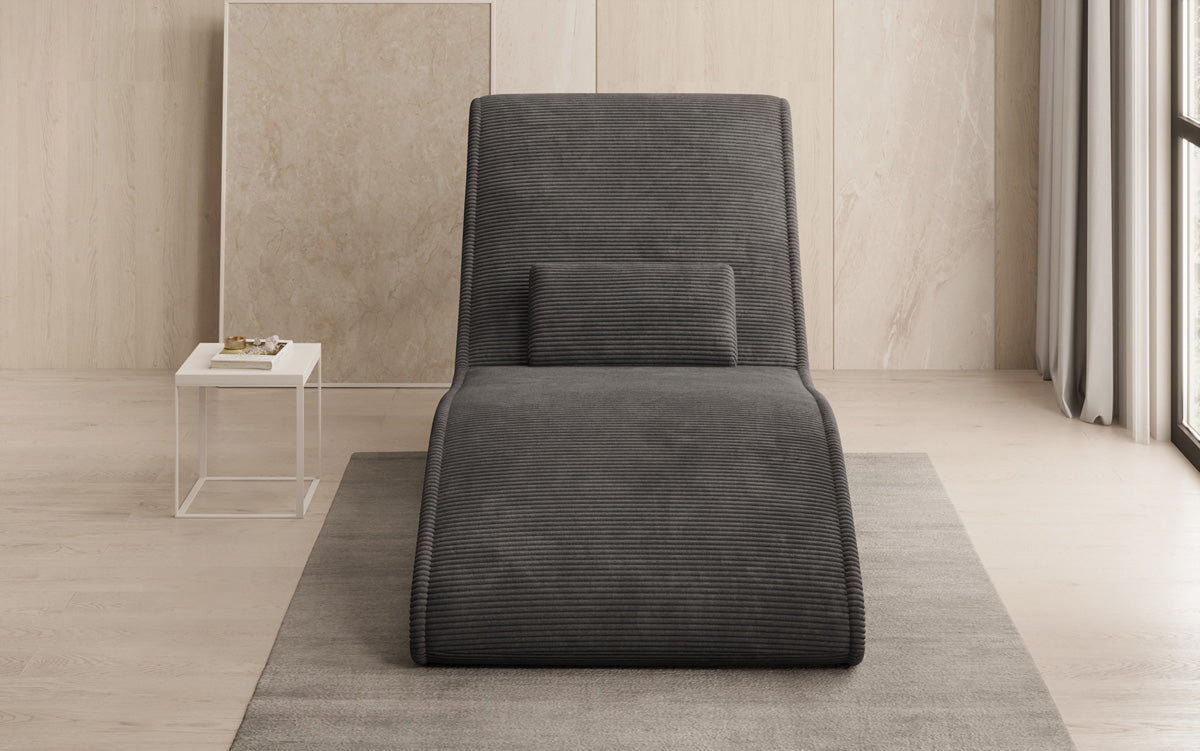Designer Relax Lounger Lunaris 80 in Corduroy