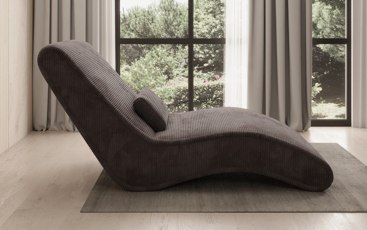Designer Relax Lounger Lunaris 80 in Corduroy