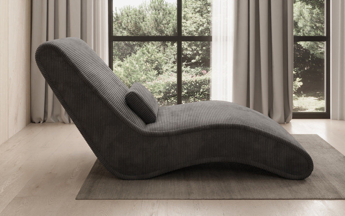 Designer Relax Lounger Lunaris 80 in Corduroy